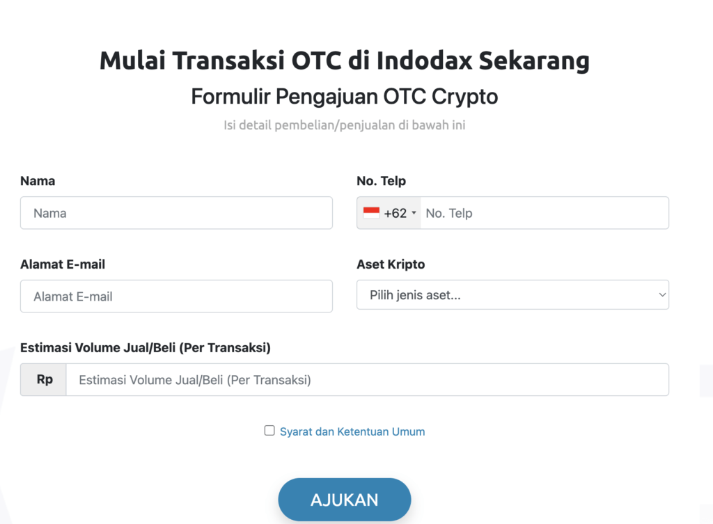 Otc indodax Tempat Transaksi Jual Kripto Secara Privat Tanpa Bursa: Solusi OTC Indodax