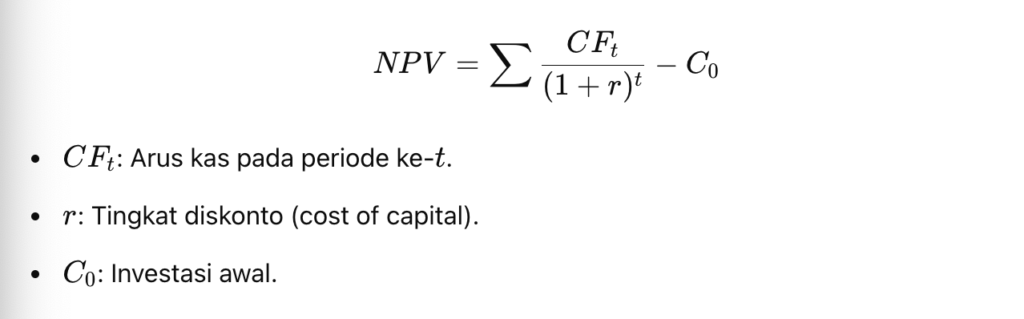 Rumus NPV: