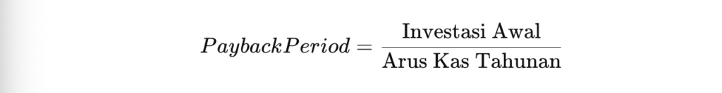 Payback Period A Payback Period