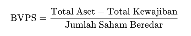 Berikut adalah rumus untuk menghitung BVPS Berikut adalah rumus untuk menghitung BVPS