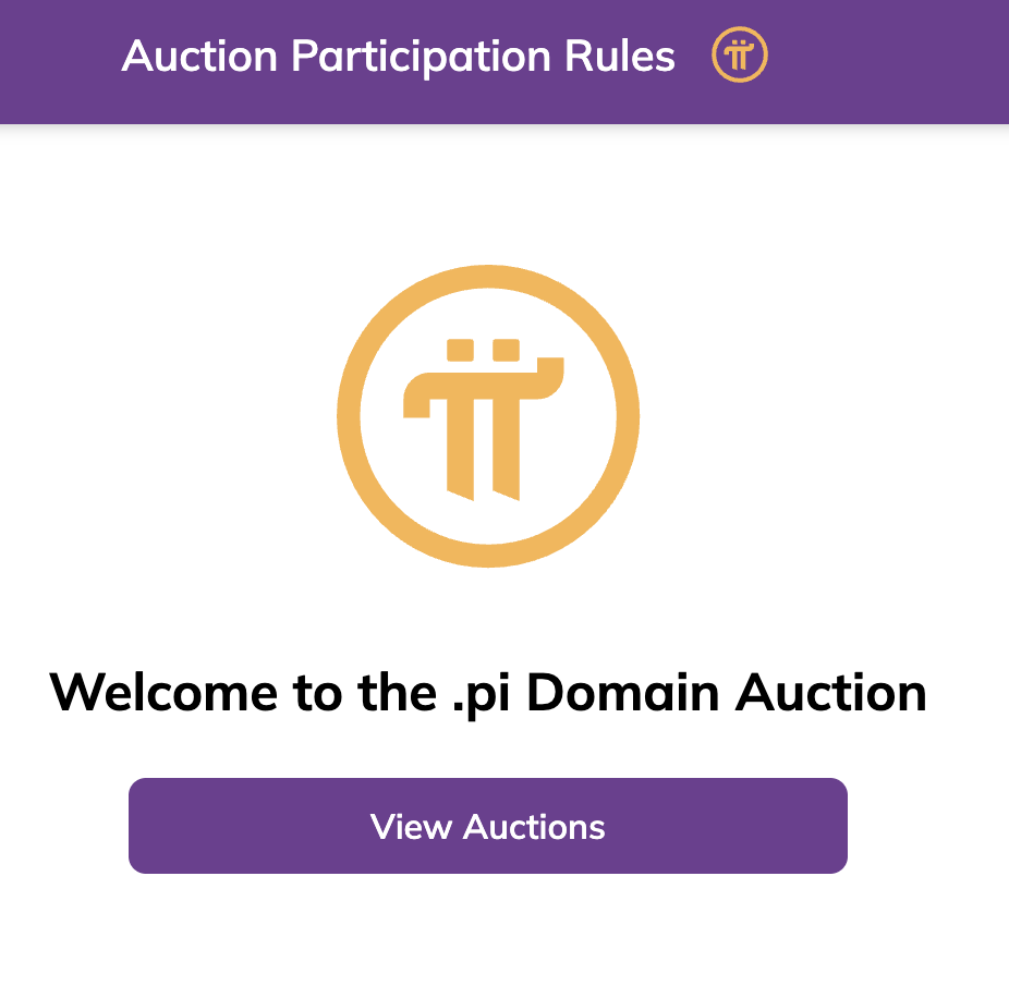 Masuk auction pi 1 Akses Lelang Pi Domain