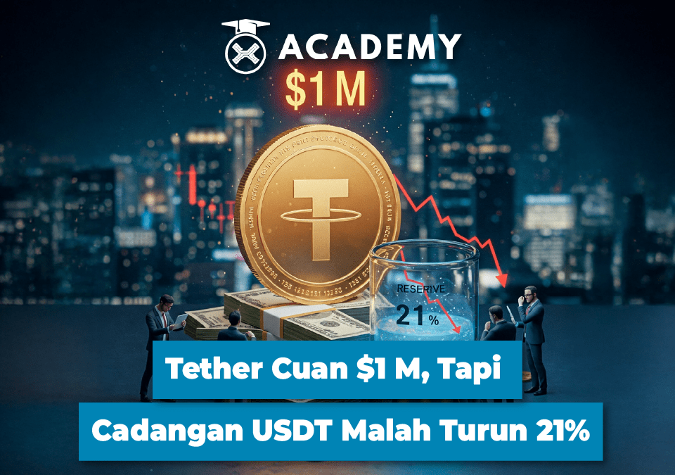 Tether Cuan $1 M, Tapi Cadangan USDT Malah Turun 21%