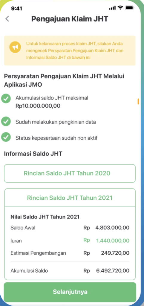 jmo 2 hijau centang Pastikan terdapat tiga centang hijau: (1)