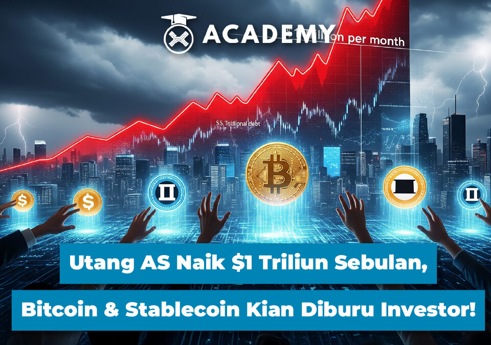 Utang AS Naik $1 Triliun Sebulan, Bitcoin & Stablecoin Kian Diburu Investor!