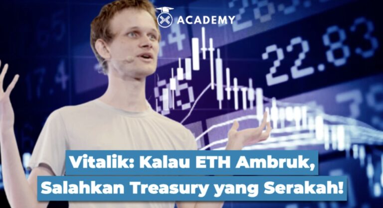 Vitalik: Kalau ETH Ambruk, Salahkan Treasury yang Serakah!