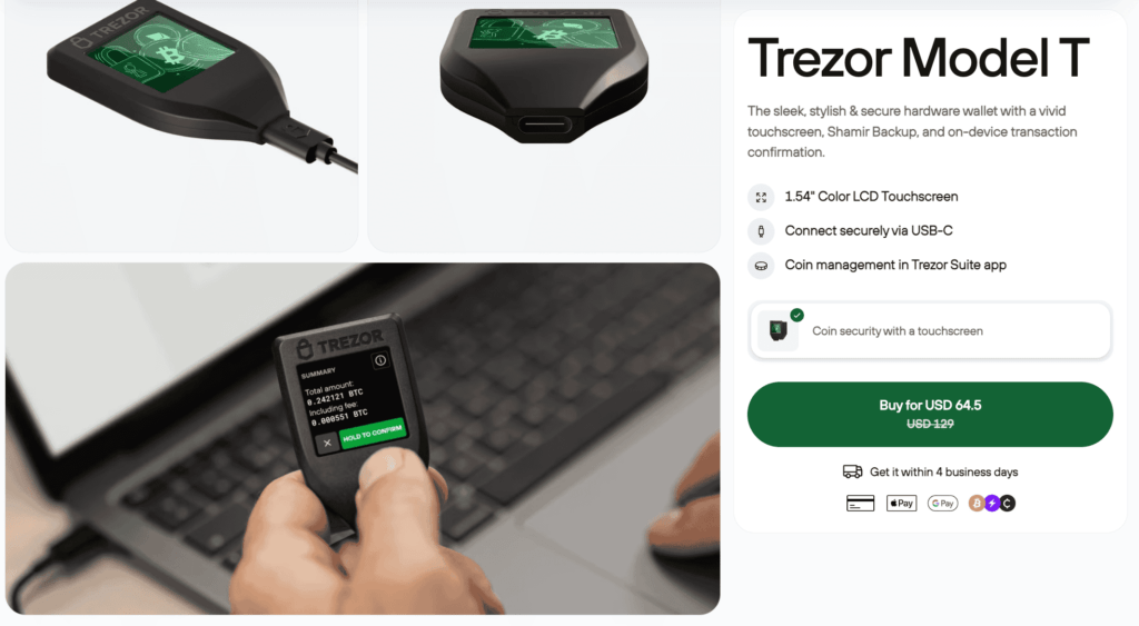 trezor harga Harga Trezor Model T di 2025