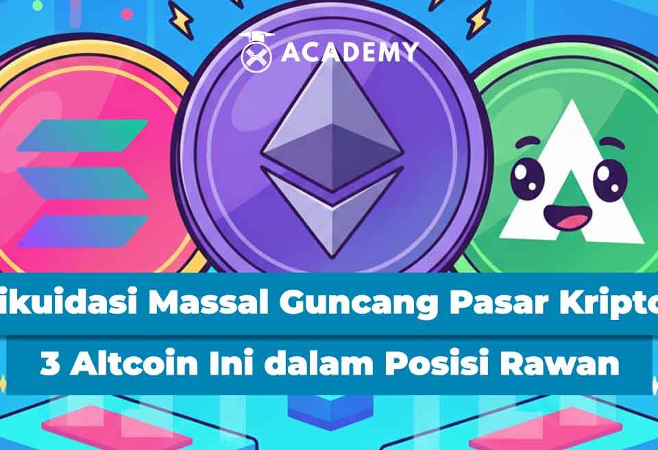 Likuidasi Massal Guncang Pasar Kripto, 3 Altcoin Ini dalam Posisi Rawan