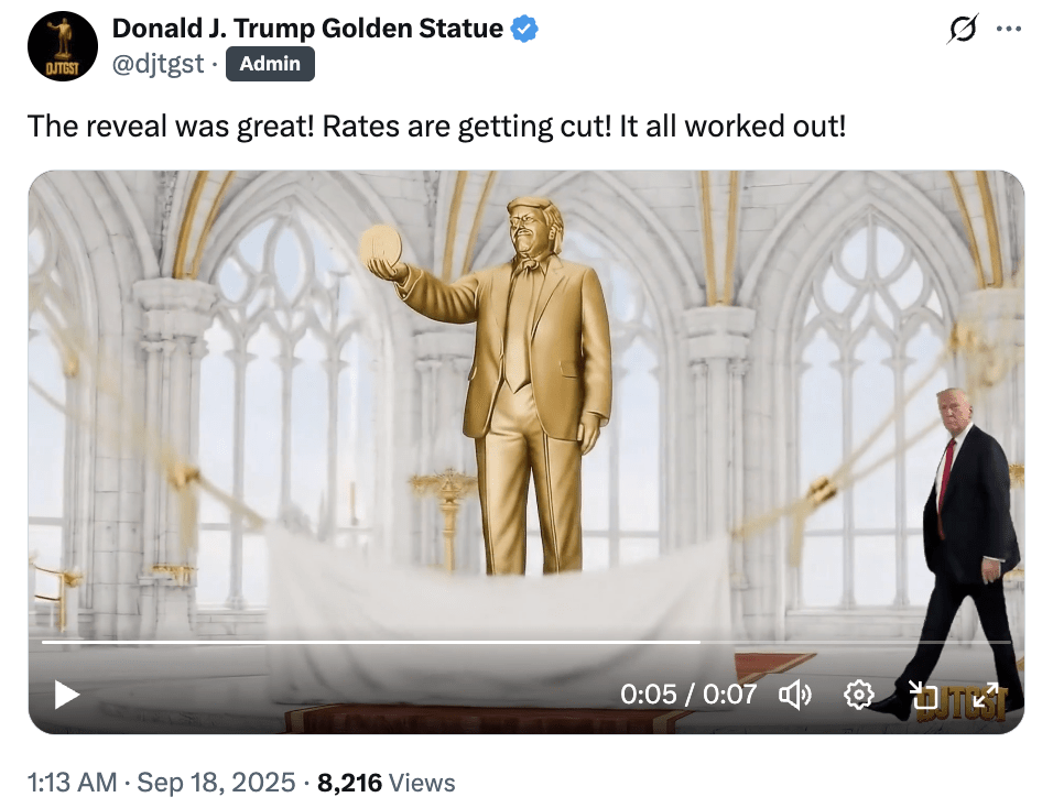 Donald J. Trump Golden Statue Donald J. Trump Golden Statue