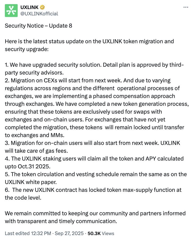 Token Swap UXLINK