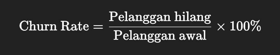 churn rate bulanan mereka adalah 5%