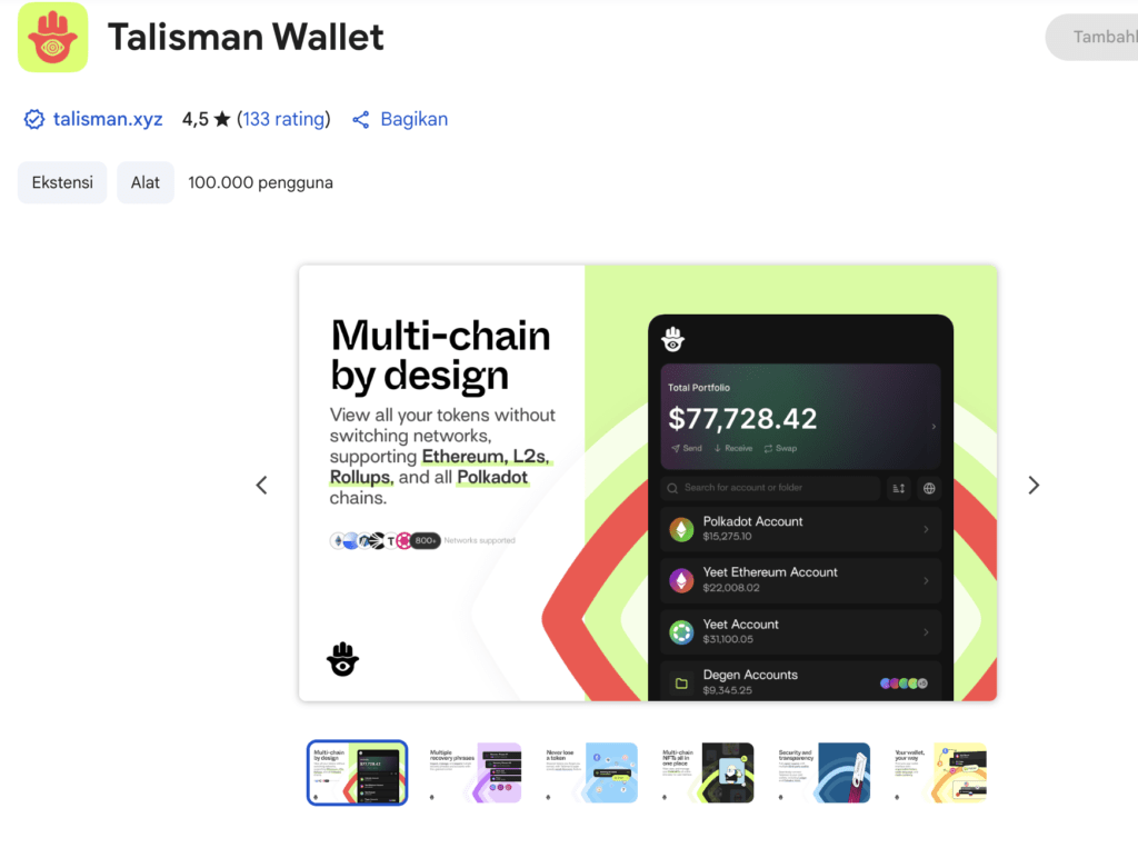 talisman wallet ss