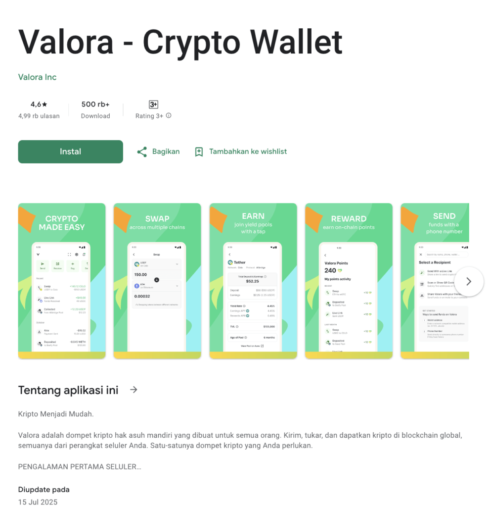 Cara Menggunakan Valora Wallet
