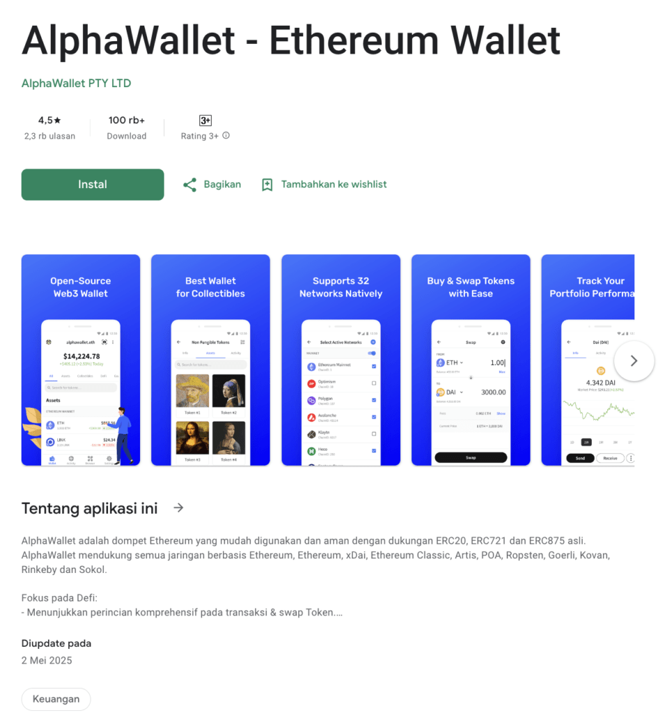 Cara Menggunakan AlphaWallet