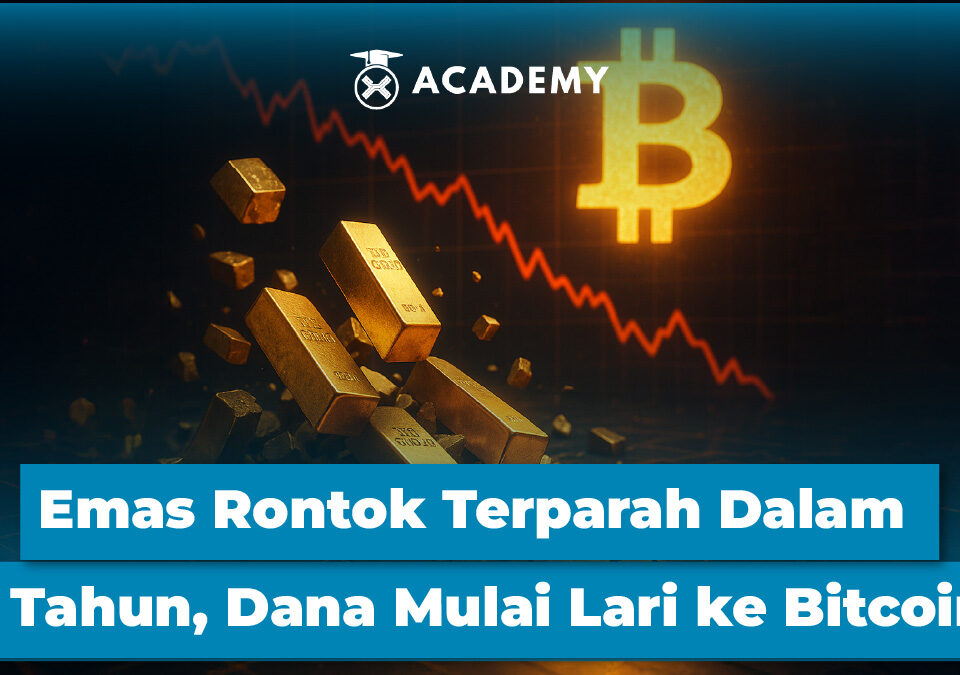 Emas Rontok Terparah Dalam 5 Tahun, Dana Mulai Lari ke Bitcoin!