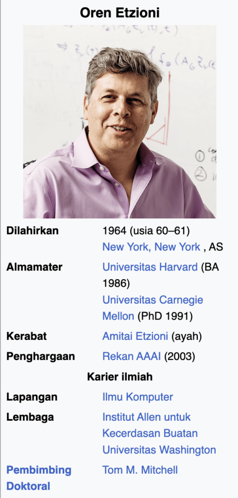 Orientz Siapa Oren Etzioni Sebenarnya?