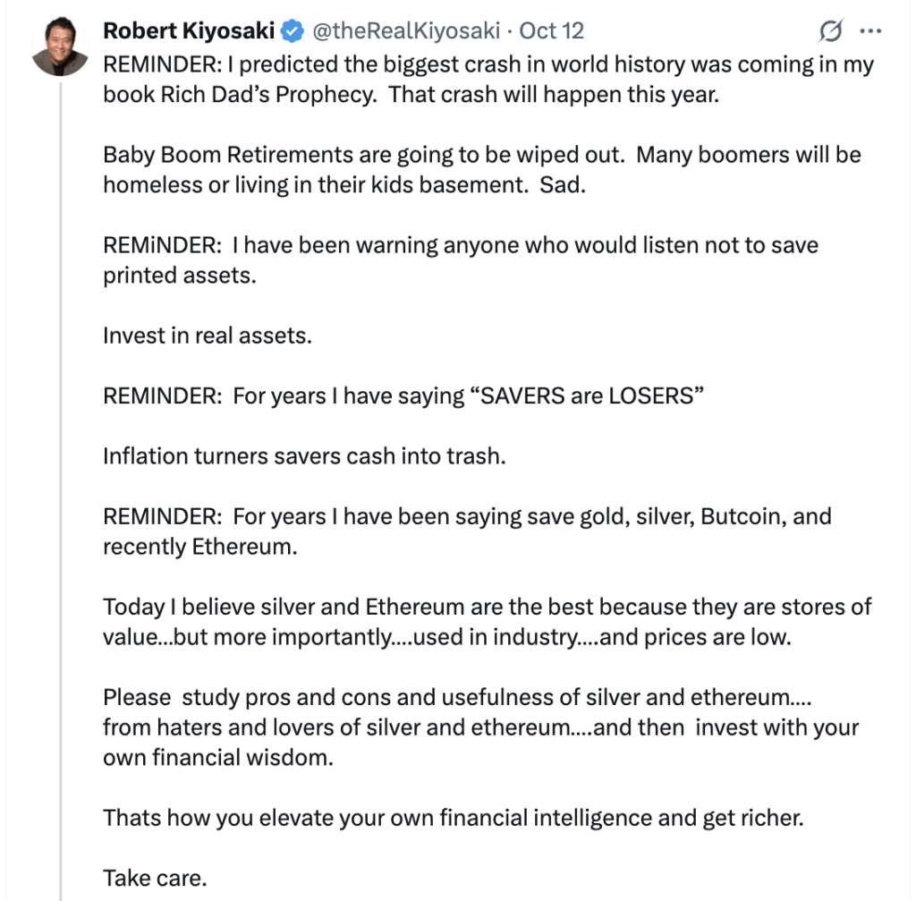 Robert Kiyosaki Ethereum Robert Kiyosaki Ethereum