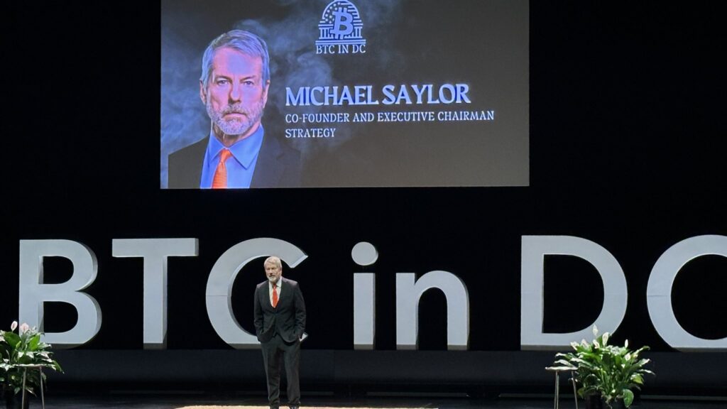 Michael Saylor di Bitcoin Conference | Sumber: x.com/@Ronald_Talalas