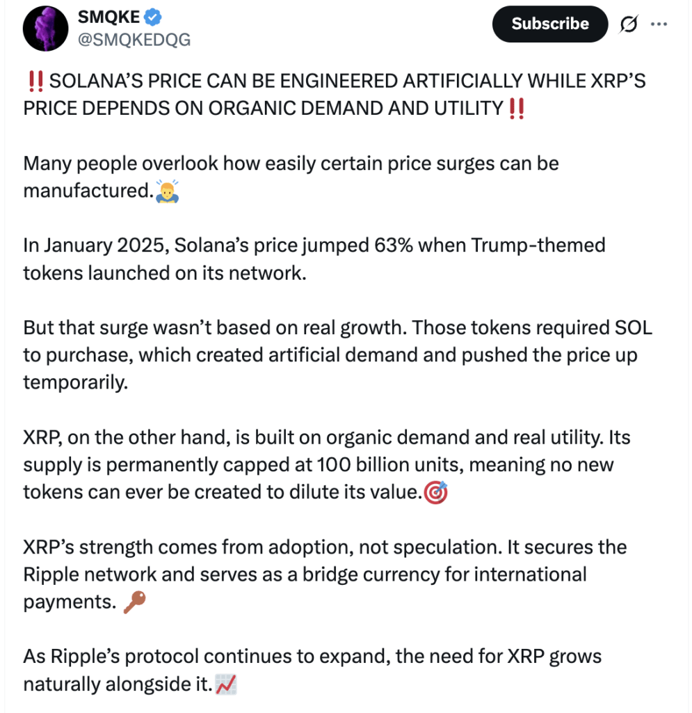 XRP vs SOL