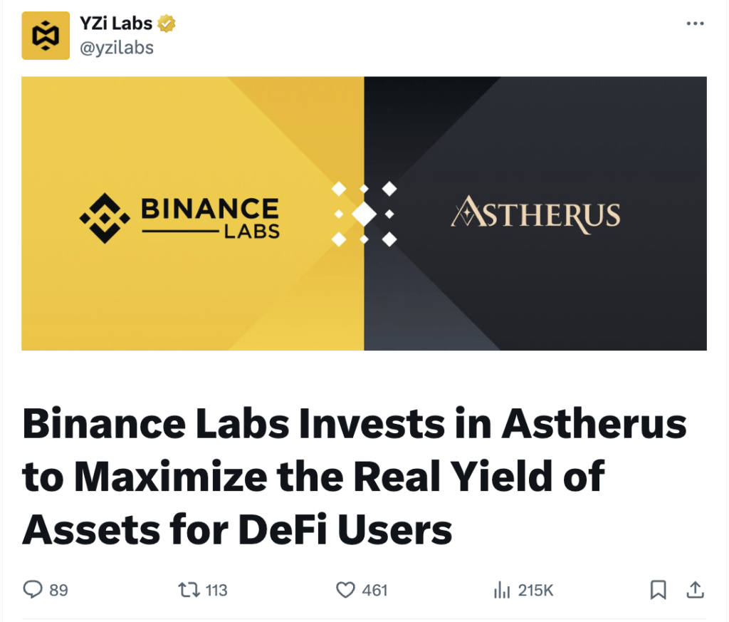 YZi Labs, family office milik CZ YZi Labs, family office milik CZ