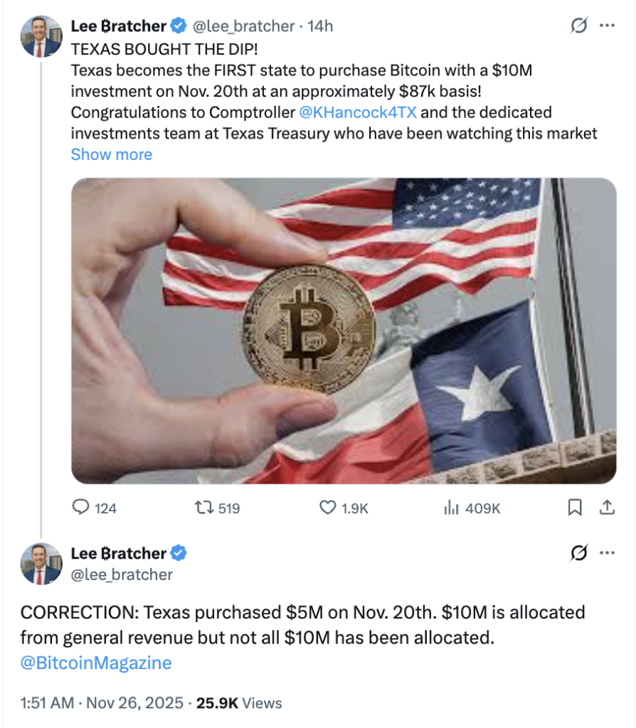 Texas Buy The Dip Bitcoin
