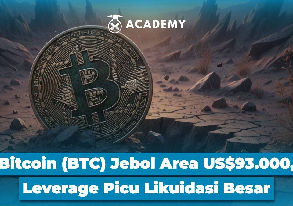 Bitcoin (BTC) Jebol Area US$93.000, Leverage Picu Likuidasi Besar