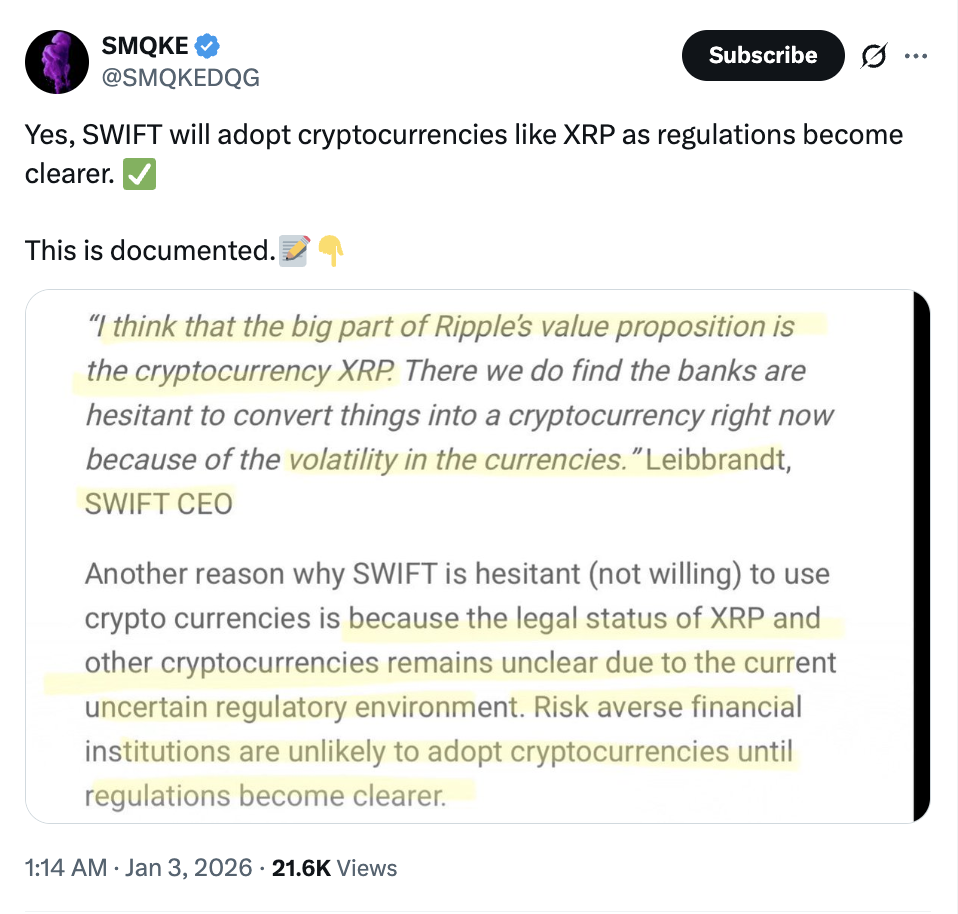 Swift XRP
