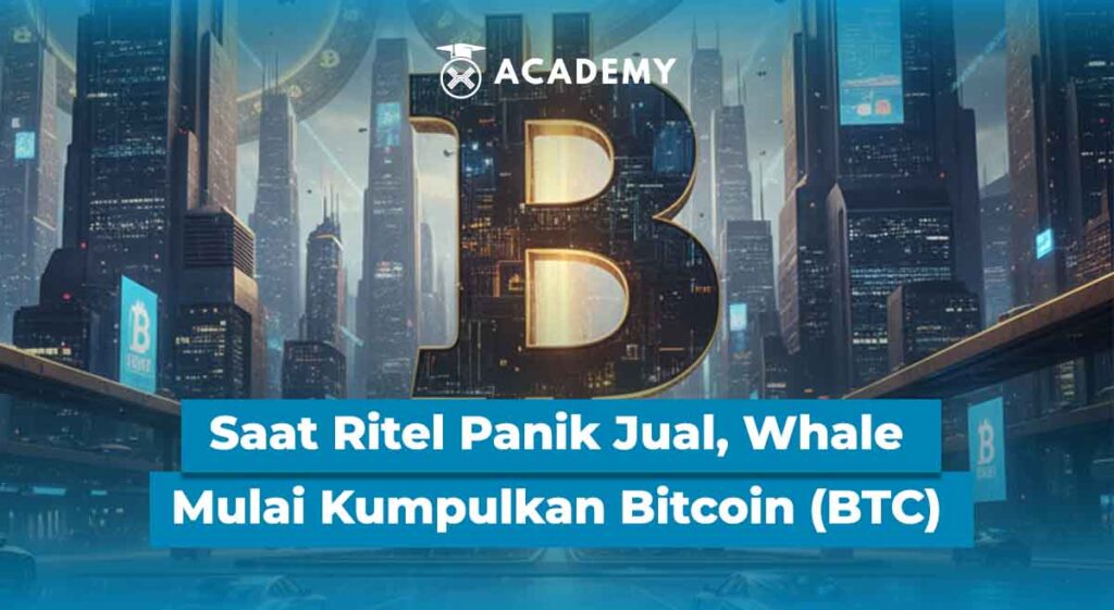 Saat Ritel Panik Jual, Whale Mulai Kumpulkan Bitcoin (BTC)