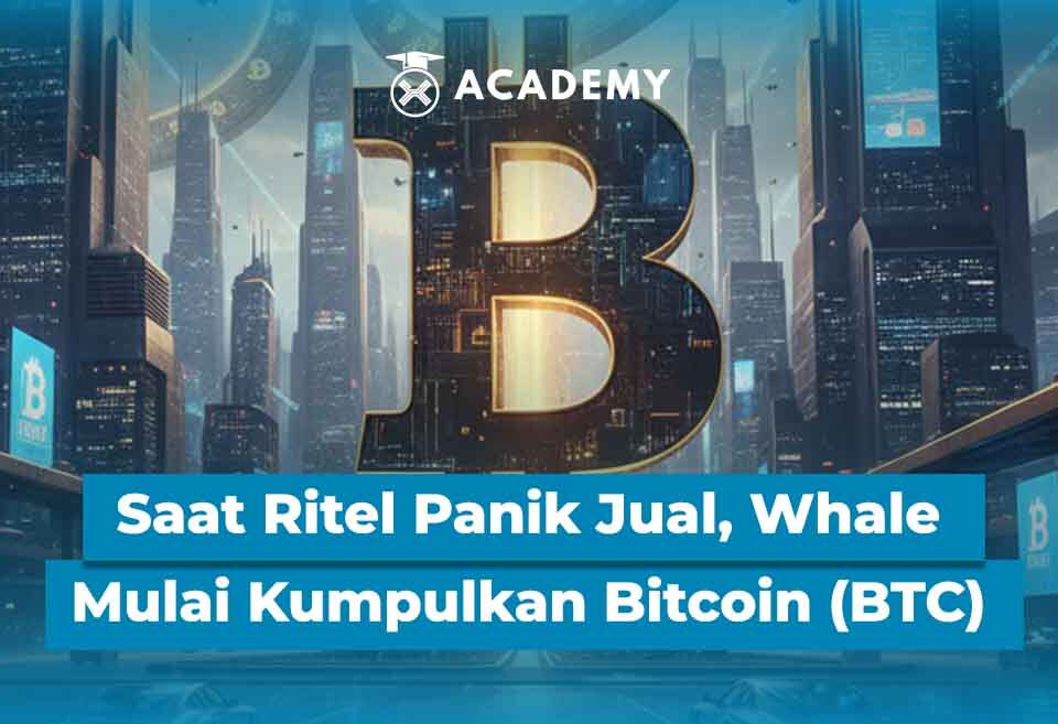 Saat Ritel Panik Jual, Whale Mulai Kumpulkan Bitcoin (BTC)