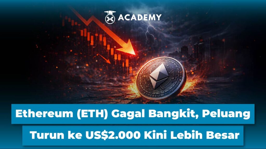 Ethereum (ETH) Gagal Bangkit, Peluang Turun ke US$2.000 Kini Lebih Besar