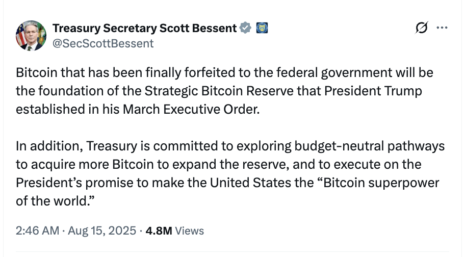 Pemerintah AS Pegang Bitcoin