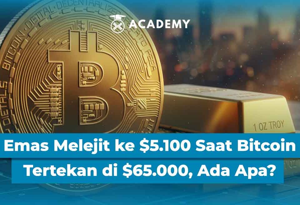 Emas Melejit ke $5.100 Saat Bitcoin (BTC) Tertekan di $65.000, Ada Apa?
