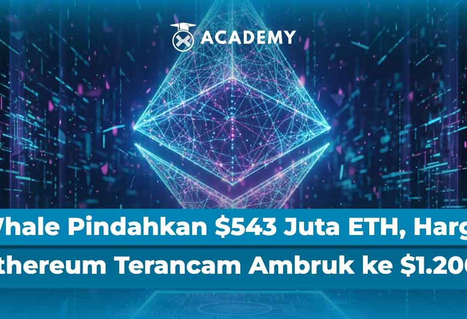 Whale Pindahkan $543 Juta ETH, Harga Ethereum Terancam Ambruk ke $1.200?