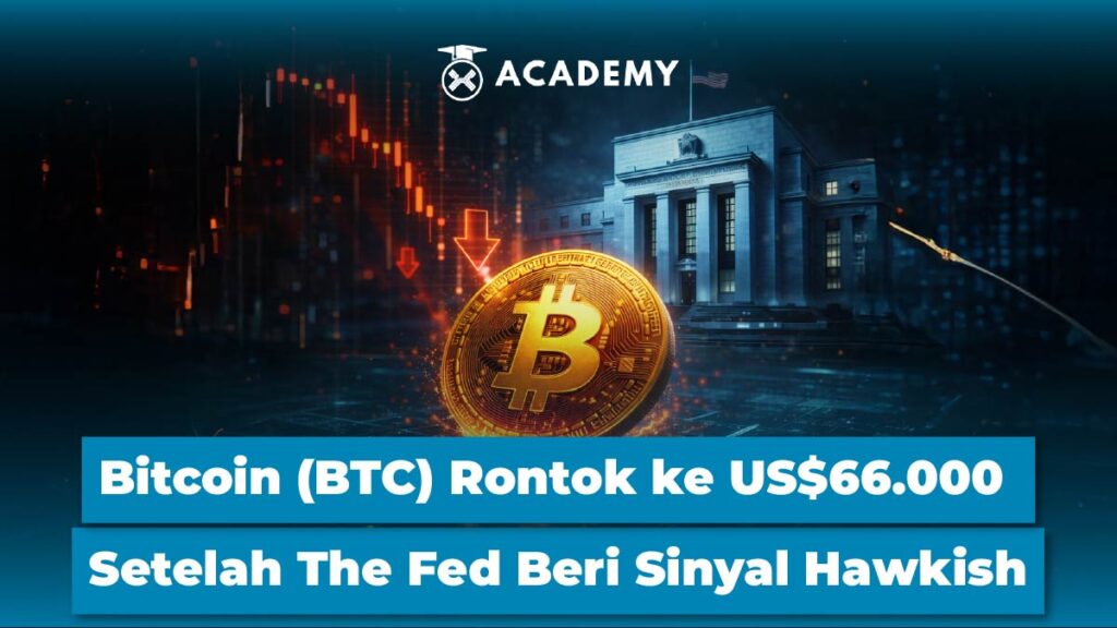 Bitcoin (BTC) Rontok ke US$66.000 Setelah The Fed Beri Sinyal Hawkish