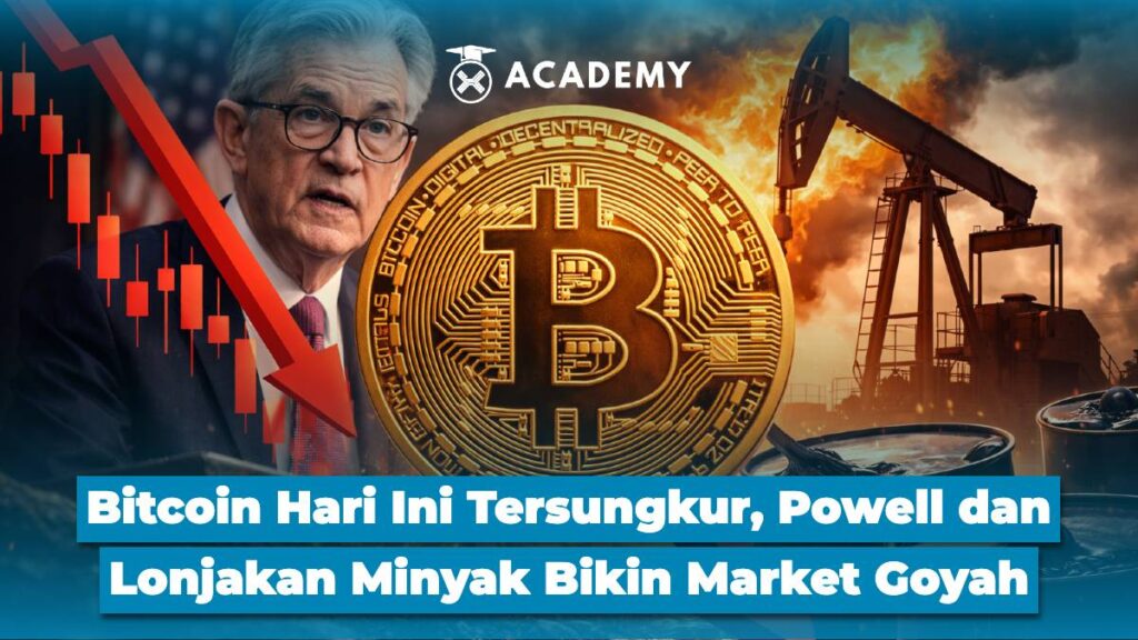 Bitcoin Hari Ini Tersungkur, Powell dan Lonjakan Minyak Bikin Market Goyah
