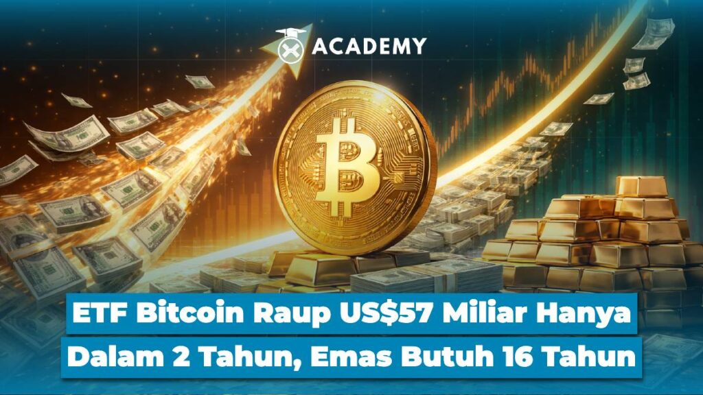 ETF Bitcoin Raup US$57 Miliar Hanya Dalam 2 Tahun, Emas Butuh 16 Tahun