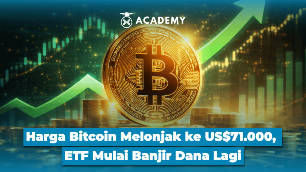 Harga Bitcoin (BTC) Melonjak ke US$71.000, ETF Mulai Banjir Dana Lagi