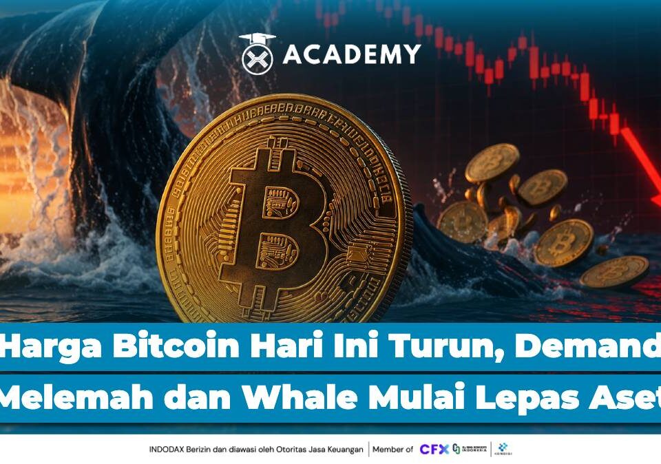 Harga Bitcoin Hari Ini Turun, Demand Melemah dan Whale Mulai Lepas Aset