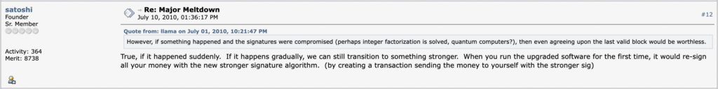 Satoshi Sudah Antisipasi Risiko Quantum Sejak Awal