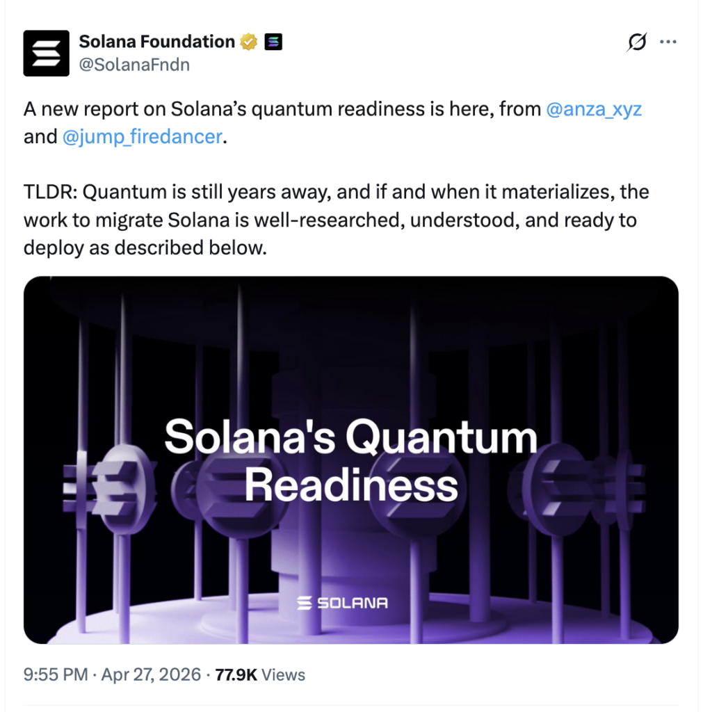 Solana Quantum Readliness