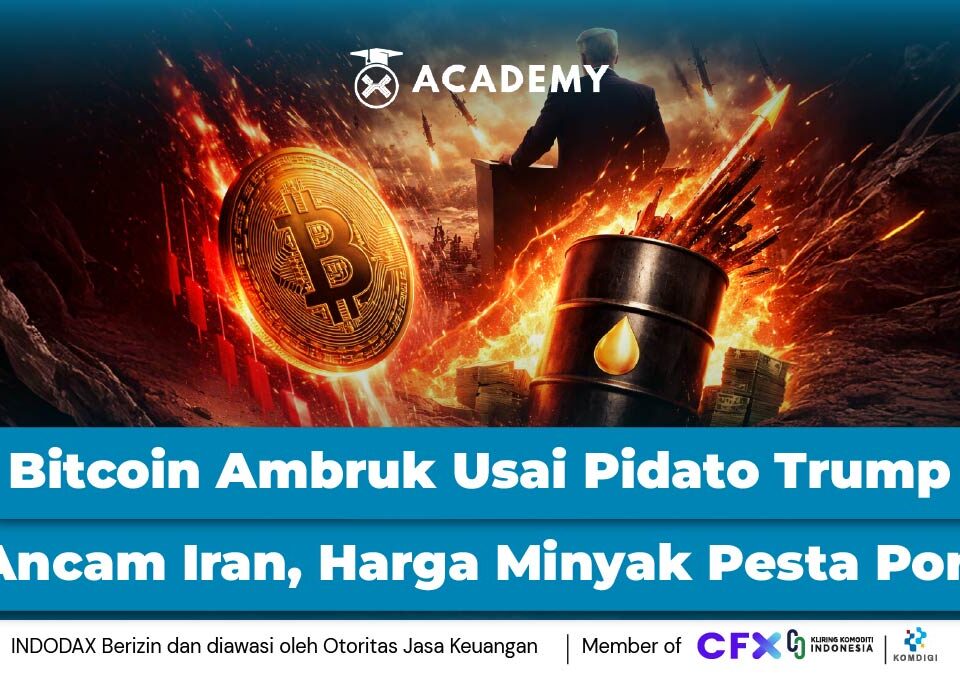 Bitcoin Ambruk Usai Pidato Trump Ancam Iran, Harga Minyak Pesta Pora