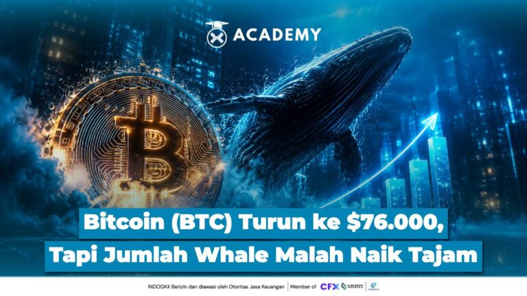 Bitcoin (BTC) Turun ke $76.000, Tapi Jumlah Whale Malah Naik Tajam