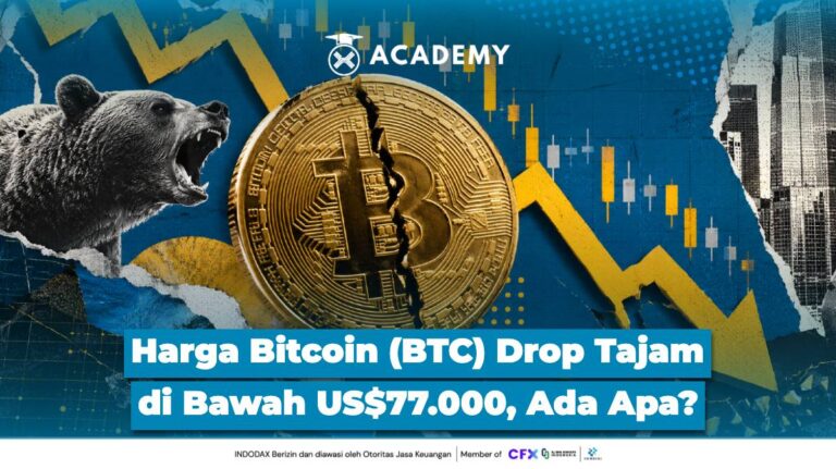 Harga Bitcoin (BTC) Drop Tajam di Bawah US$77.000, Ada Apa?