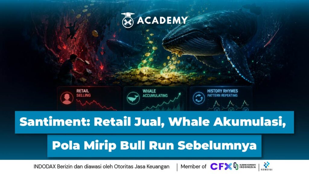 Santiment: Retail Jual, Whale Akumulasi, Pola Mirip Bull Run Sebelumnya