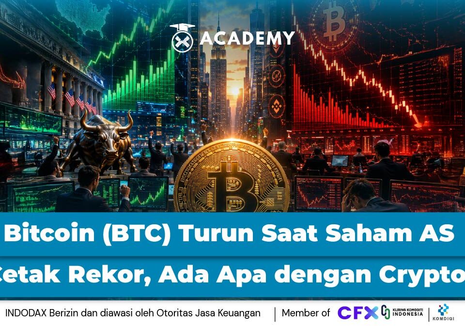 Bitcoin (BTC) Turun Saat Saham AS Cetak Rekor, Ada Apa dengan Crypto?