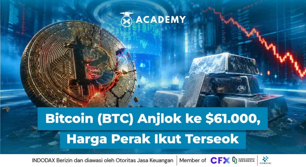 Bitcoin (BTC) Anjlok ke $61.000, Harga Perak Juga Ikut Terseok