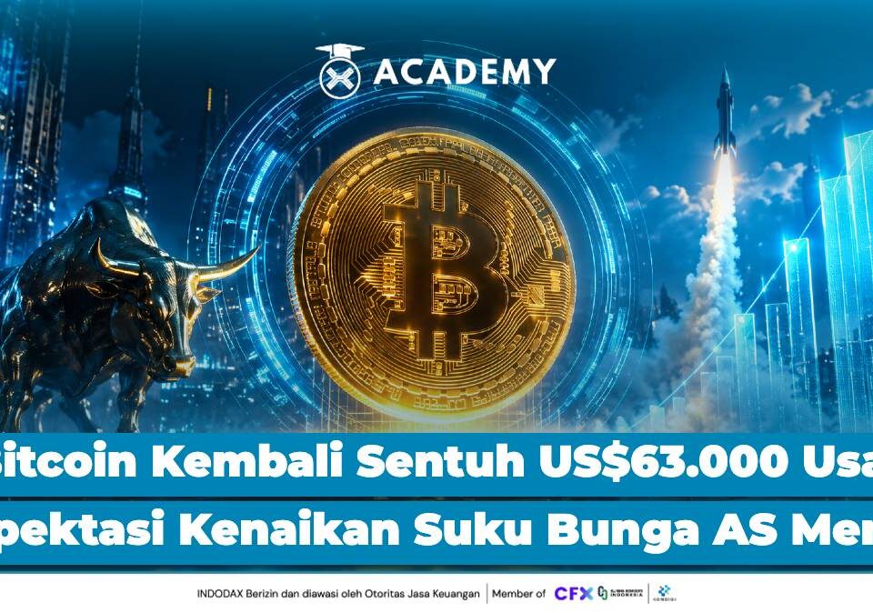 Bitcoin Kembali Sentuh US$63.000 Usai Ekspektasi Kenaikan Suku Bunga AS Mereda