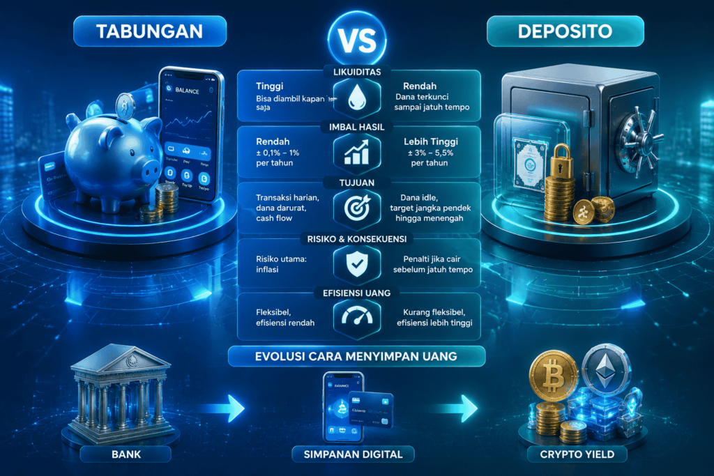 Perbedaan Tabungan vs Deposito Secara Fungsional dan Finansial