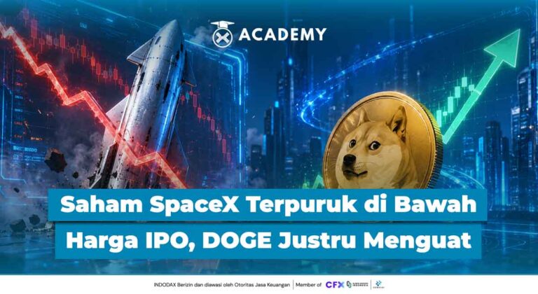 Saham SpaceX Terpuruk di Bawah Harga IPO, DOGE Justru Menguat