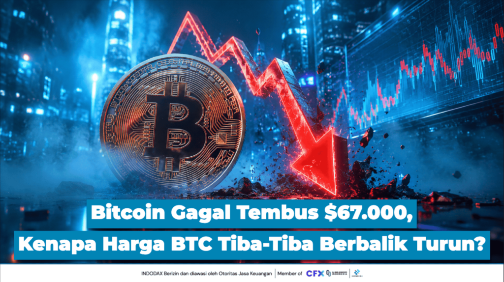 Bitcoin Gagal Tembus $67.000, Kenapa Harga BTC Tiba-Tiba Berbalik Turun?