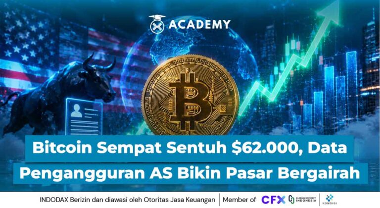 Bitcoin Sempat Sentuh $62.000, Data Pengangguran AS Bikin Pasar Bergairah